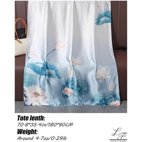 Shawl Scarf For Women E29-lotus Leaf(70.8"x35.4") - Picture 3 of 6